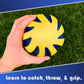 LMC Products Spiral Foam Football - Soft Foam Football for Kids - Each Quality Kids Football is 9 Inches - mature-themed & Toddler Football Youth - Small Football (Yellow & Blue)