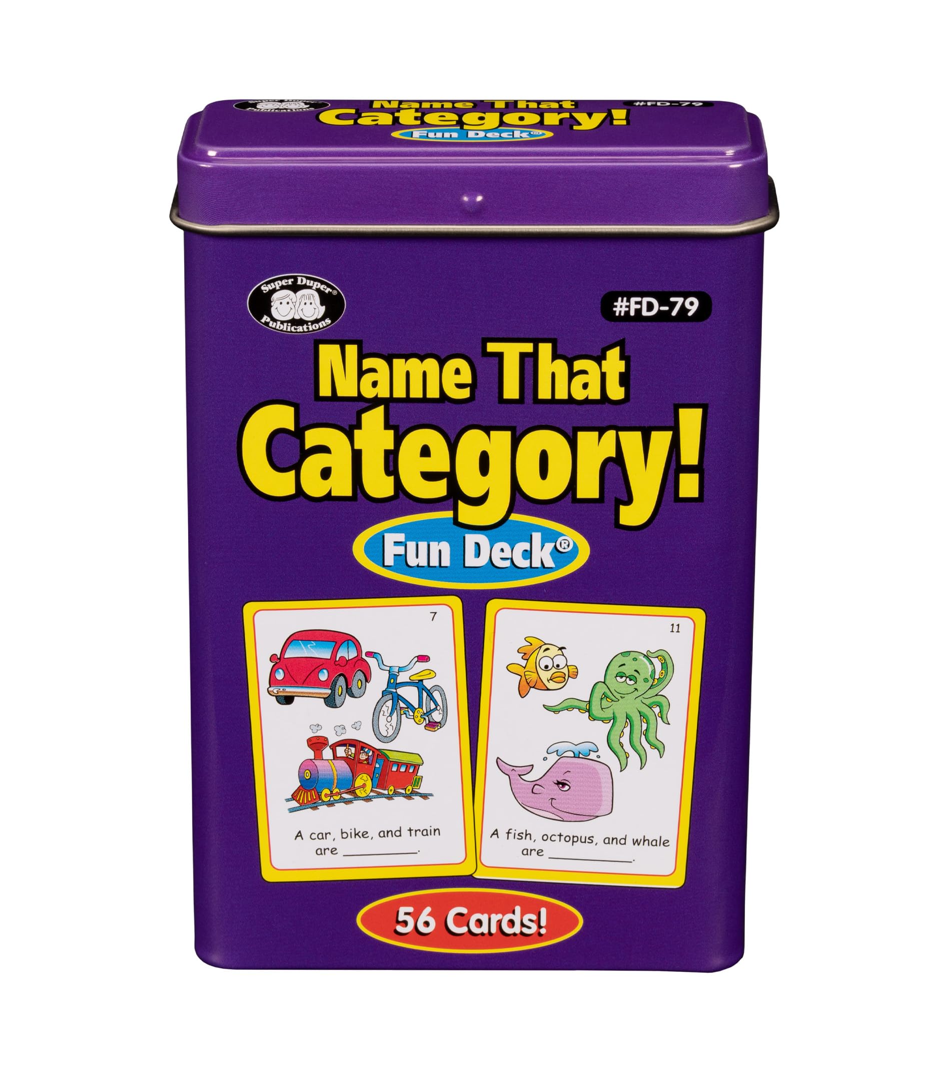 Super Duper Publications | Name That Category Fun Deck | Describing, Categorizing, and Organizational Skills Flash Cards | Educa