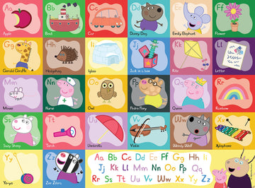 Ravensburger Peppa Pig Alphabet 24 Piece Giant Floor Jigsaw Puzzles For Kids Age 3 Years Up - Educational Toys For Toddlers