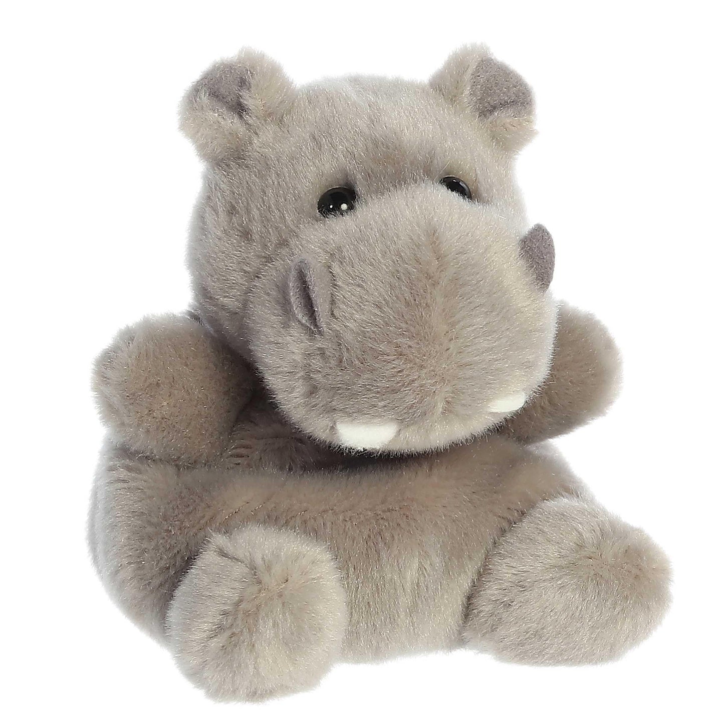 Aurora Adorable Palm Pals Hunk Hippo Stuffed Animal - Pocket-Sized Play - Collectable Fun - Grey 5 Inches