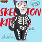 Spooktacular Creations Kids Inflatable Costumes With Led Eyes, Halloween Skeleton Cat Blow Up Costumes For Girls, Full Body Kitty Inflatable Suit For Halloween Cosplay Parties