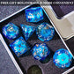 Lindragonhe Green Dragon Eye Liquid Core Dnd Dice Set For Role Playing Games, Full Dungeons And Dragons Dice Set For D&D Gifts,