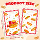 ArianQicult Hot Dog Party Favor Bag 50Pcs Delicious Food Themed Sweet Goody Candy Treat Gift Bags, Snacks Hotdog Pattern Design