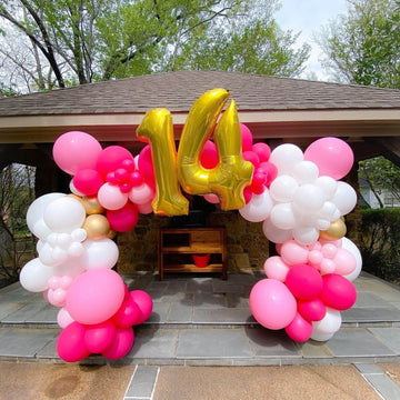 40 Inch Gold 14 Number Balloons Giant 14 Or 41 Balloons Gold Birthday 14 Balloons 14Th Birthday Anniversary Party Decorations