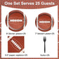 100Pcs Football Party Plates And Napkins Tableware Set For 25 Guests Football Birthday Party Pape Supplies Favors For Sports Fan