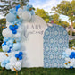 Blue And White Balloon Arch Kit, 100Pcs Light Blue White Balloon Garland Kit With Different Sizes Balloons, Baby Blue Pastel Blue White Balloons For Baby Shower Wedding Birthday Party Decorations
