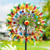 Lairander Butterfly Outdoor Wind Spinners, 84'' Large Garden Wind Spinner, Metal Yard Art Wind Sculptures & Spinners, Garden Dec