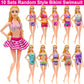 Ecore Fun 35 Pcs Doll Clothes Swimwear Beach Bathing Kit Including 10 Bikini Swimsuit 2 Swimming Ring 4 Fashion Glasses 10 Pairs Shoes 1 Surf Skateboard 8 Doll Accessories For 11.5 Inch Doll