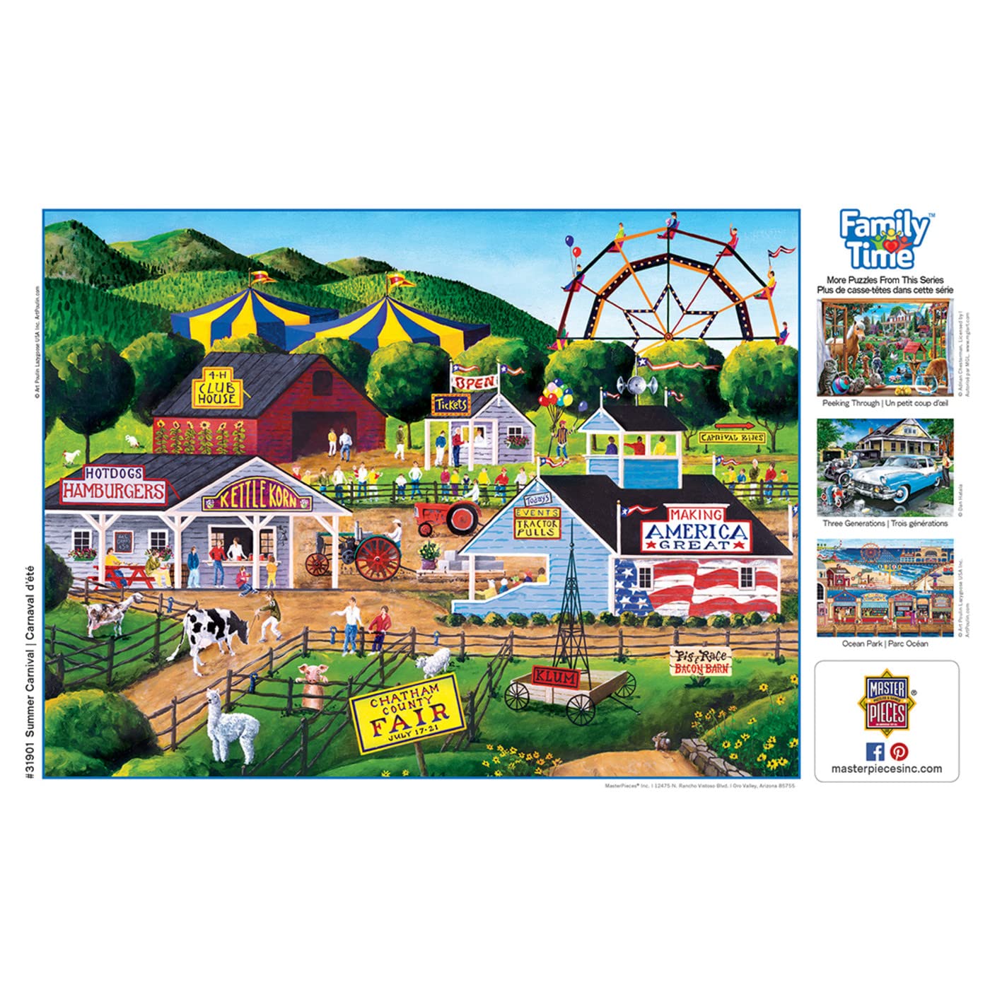 Masterpieces 400 Piece Jigsaw Puzzle For Adults, Family, Or Youth - Summer Carnival - 18''X24''