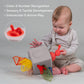 Taf Toys Baby Tissue Box - Montessori Silicone Toy for Motor Skills, 10 Fabric Tissues, Multicolor, Medium, Model TAF13405