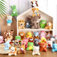 Skylety 32 Pcs Mini Animal Plush Toy Assortment Cute Small Safari Stuffed Toys Small Animals Keychain Decoration for Kids Back t