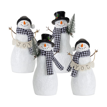 Snowman Figurine (Set Of 4)