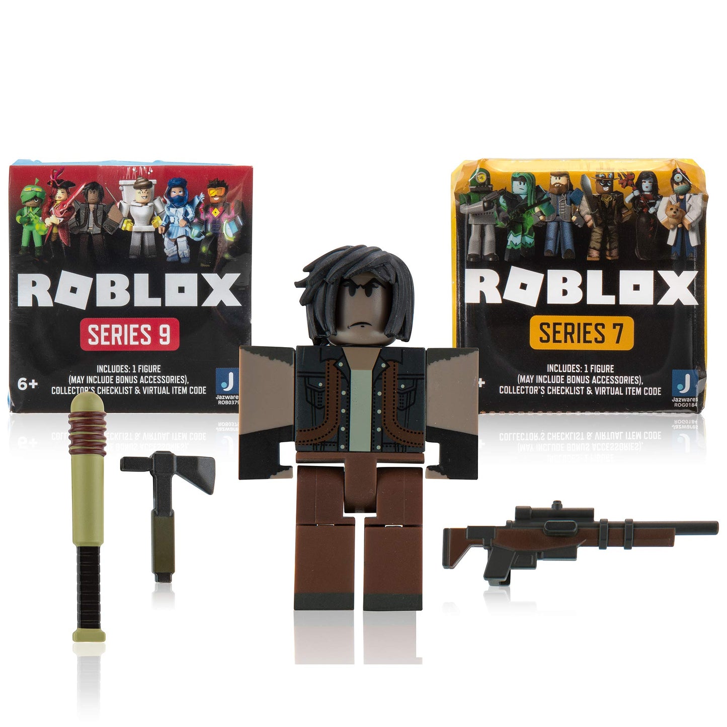 Roblox Action Collection - After The Flash: Wasteland Survivor Figure Pack + Two Mystery Figure Bundle [Includes 3 limited availability Virtual Items]
