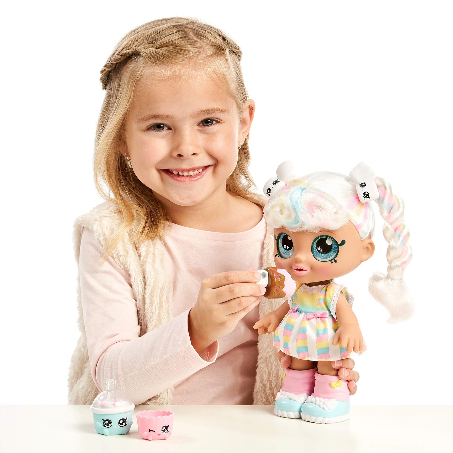 Kindi Kids Snack Time Friends - Pre-School Play Doll, Marsha Mello - For Ages 3+ | Changeable Clothes And Removable Shoes - Fun