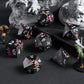 Metal Dice Set D&D, DNDND 7 PCS Flower Metallic DND Dice Set with Grogeous Gift Case for Dungeons and Dragon Tabletop Game (Matt