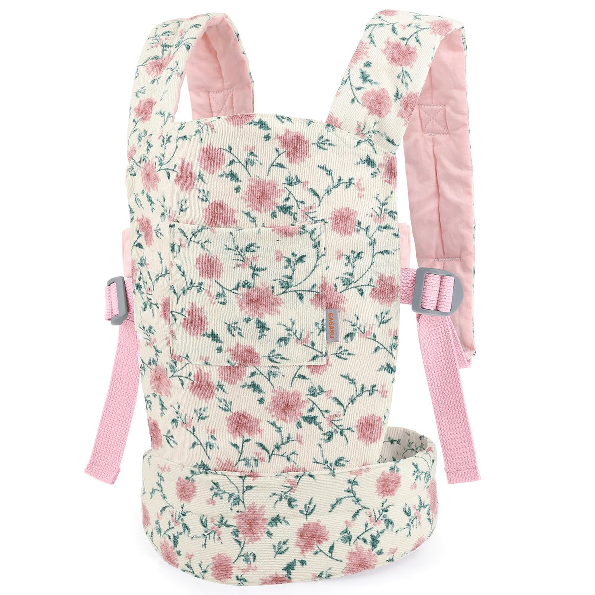 GAGAKU Corduroy Baby Doll Carrier with Adjustable Straps
