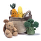 Lambs & Ivy Plush Veggie Basket Play Set With Interactive Stuffed Vegetable Toys