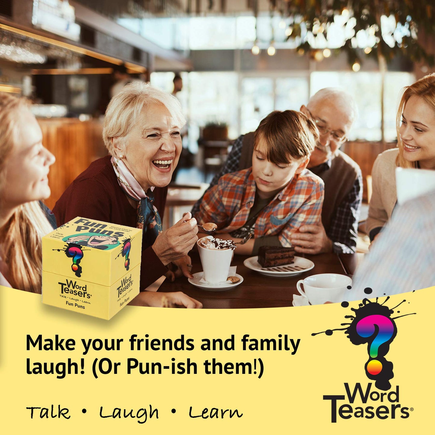 ? Word Teasers Fun Puns - Fun & Funny Joke Cards For Kids & Adults - A Pun Card Game Full Of Cheesy Jokes - Word Riddle Pun Game - 150 Joke Cards For Adults & Kids