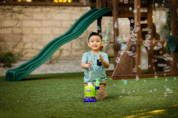 Gazillion Tornado Bubble Machine - Kids Bubble Blower - Blows 4500 Bubbles Per Minute - Ideal For Outdoor Fun & Parties - Includes 4 Oz. Gazillion Bubble Non-Toxic Solution