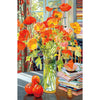 500 Piece Jigsaw Puzzle for mature-themeds Orange Floral Art enhanced 15 x23  Beautiful Flowers Large Piece Puzzle with Books Tomatoes Still Life Challenging Gift for Women  Men  Puzzle Lovers