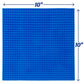 Scs Direct Brick Building Base Plates - Large 10'X10' Blue Baseplates (Set Of 4) - Dual Connectivity On Both Top & Bottom Sides, Tight Fit W All Brands, Great For Kids Play Table, Gift