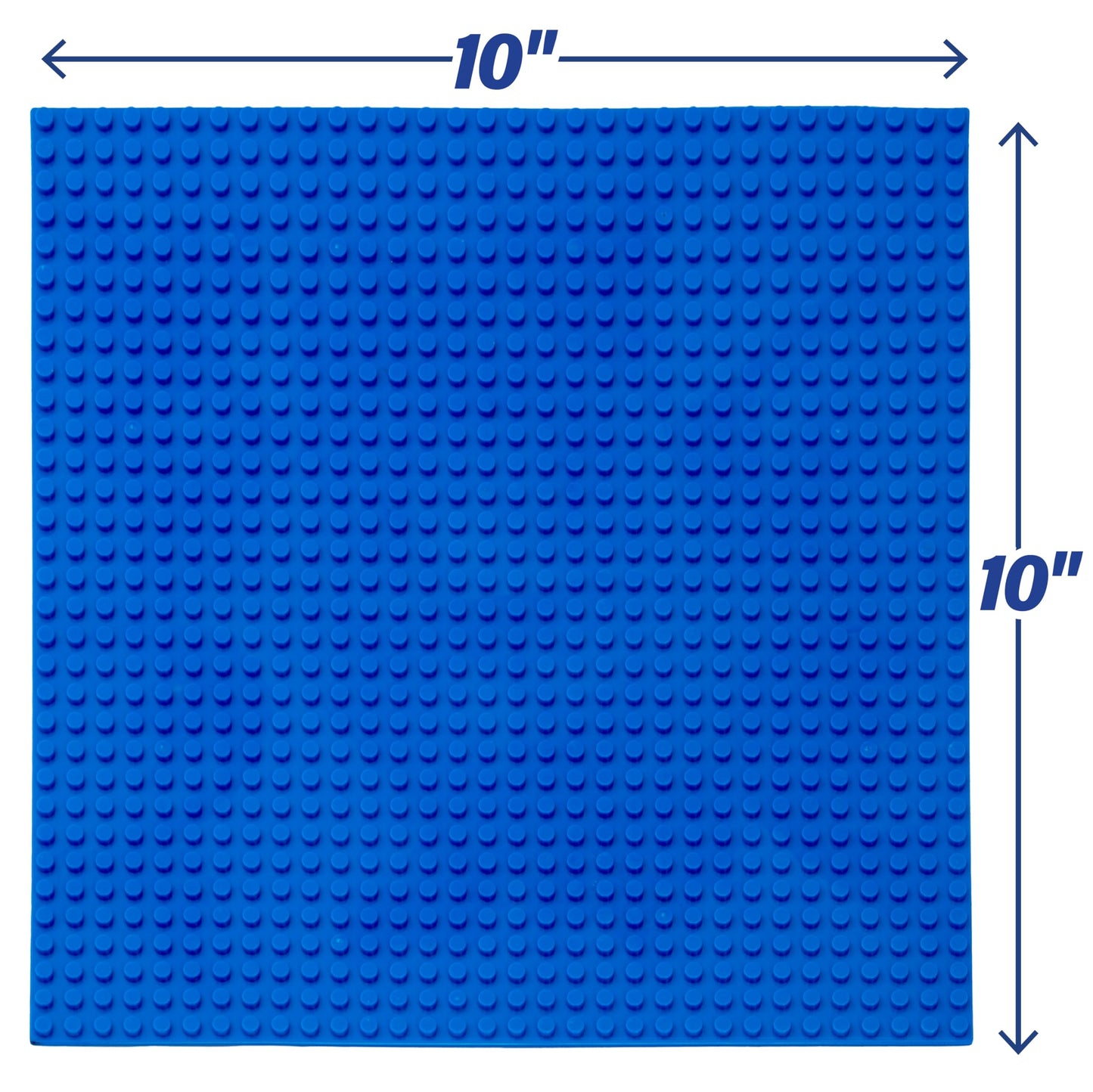 Scs Direct Brick Building Base Plates - Large 10'X10' Blue Baseplates (Set Of 4) - Dual Connectivity On Both Top & Bottom Sides, Tight Fit W All Brands, Great For Kids Play Table, Gift
