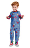 Chucky Costume For Toddlers, Official Childs Play Chucky Costume Jumpsuit And Mask Outfit, Classic Size Large (4-6) Multicolored