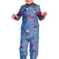 Chucky Costume For Toddlers, Official Childs Play Chucky Costume Jumpsuit And Mask Outfit, Classic Size Large (4-6) Multicolored