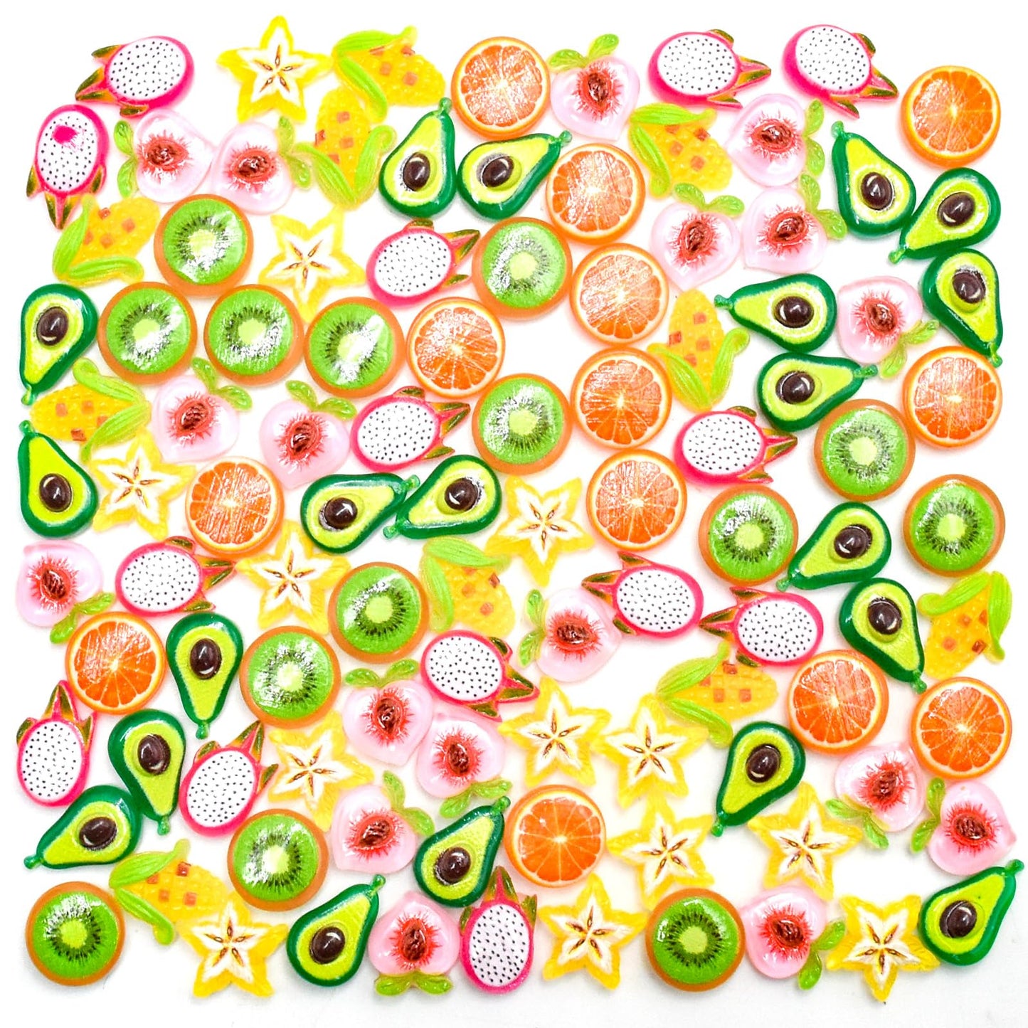 100 Pieces Mini Fruits For Dollhouse Miniatures Mini Food For Crafts Tiny Resin Things For Dollhouse Mini Kitchen Micro Landscap