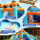 AirMYfun Water Slide Bounce House for Kid and mature-themed Outdoor with Large Splash Pool Inflatable Bouncy Castle with Long Dual Slide and Basketball Hoop for Kids Outdoor