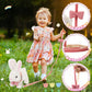 Bunny Plush Toys,Electronic Walking Plush Toys with Sounds,Wiggling Ears,Twitching Mouth,Leash,Interactive Rabbit Toys for Kids
