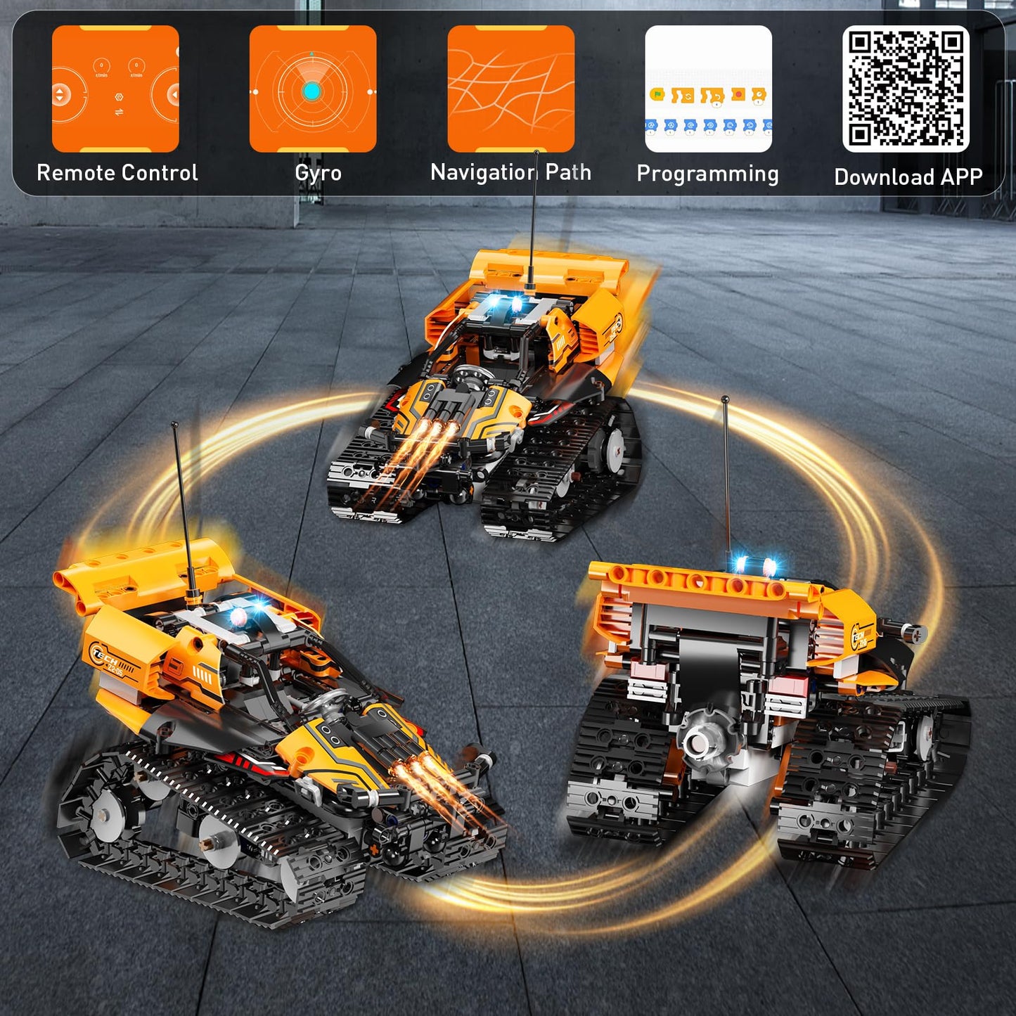 Stem Building Toys For Kids 6-12, 5In1 Remote & App Controlled Stem Robot Car Tank Building Kit, 600 Pcs Diy Educational Buildin