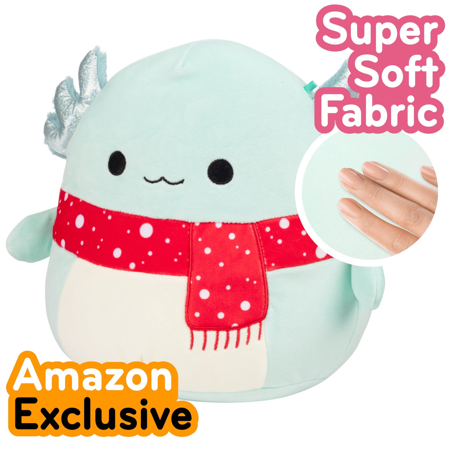 Squishmallows Original 10-Inch Richie The Easter Axolotl - Official Jazwares Plush - Collectible Soft & Squishy Stuffed Animal Toy - Add To Your Squad - Gift For Kids, Girls & Boys