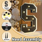 Imprsv Marquee Letters Black 3Ft: Black Party Decor - Light Up Letter S Large 3 Feet Tall - Party Decorations Letter For Birthda