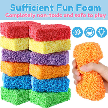 Shappy 12 Blocks Modeling Foam Clay For Kids Clay Foam Beads For Education Preschool Toys For Kids Develop Creativity Diy Art Crafts, 6 Colors