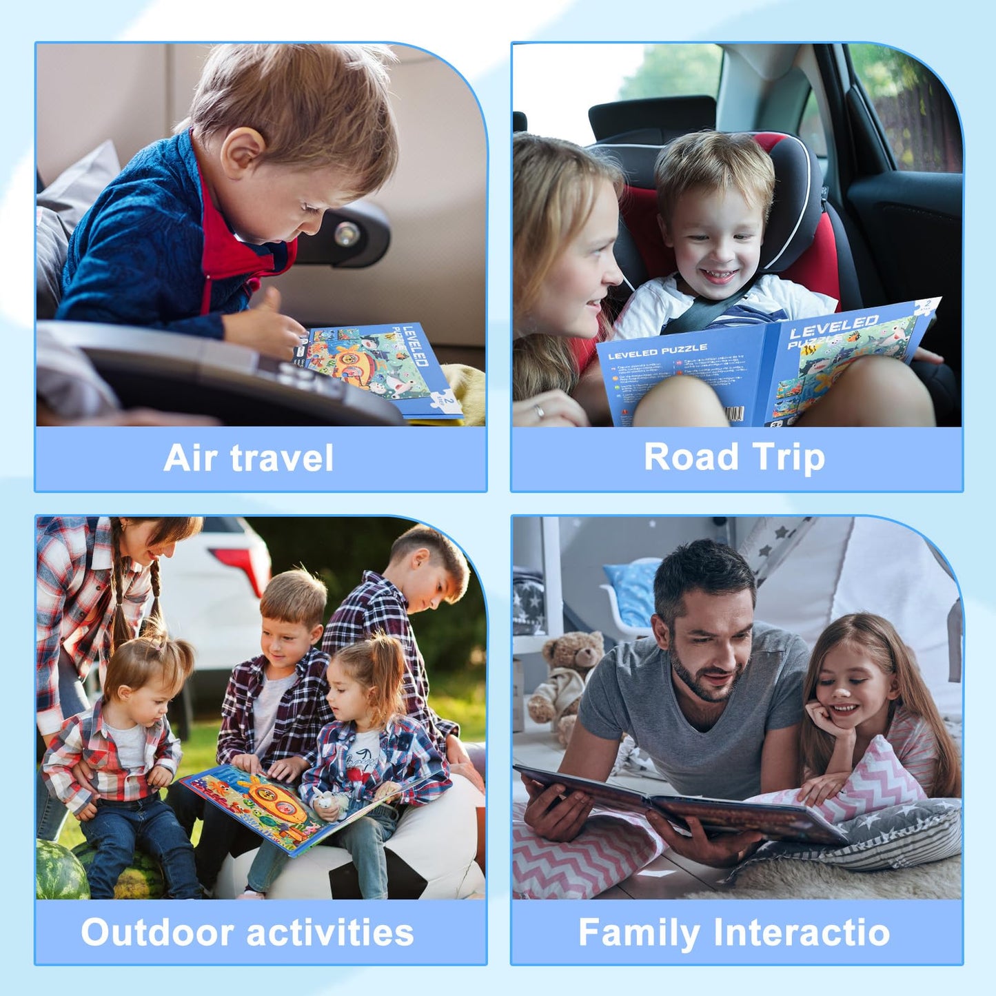 Astaron Magnetic Puzzles For Toddlers, 12-16-20 Pieces Ocean Learning Magnet Puzzles For Road Trip, Educational Travel Toys Car
