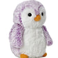 Aurora® Playful Pompom Penguin™ Brights Stuffed Animal - Vibrant Companions - Endless Fun - Violet 6 Inches