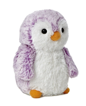 Aurora® Playful Pompom Penguin™ Brights Stuffed Animal - Vibrant Companions - Endless Fun - Violet 6 Inches