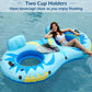 Jasonwell Inflatable River Tube Float - 2 Person Heavy Duty Pool Float, X-Large, Vinyl, Skyblue with Removable Cooler & 2 Cup Holders