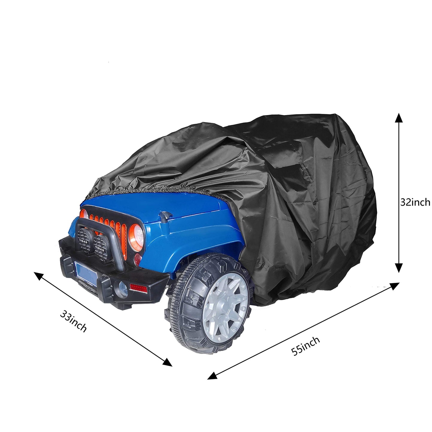 Kids Ride-On Toy Car Cover, Outdoor Protective Cover For Children'S Electric Vehicles- Universal Fit,Waterproof Windproof Snow Dust Protection,55' X 33' X 32'.