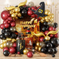 Magical Wizard School Balloons Garland Arch Kit,Burgundy Black Gold Arch With Bonus Diy Snitch Wizard Hat For Magical Wizard School Theme Birthday Decorations Magic Theme