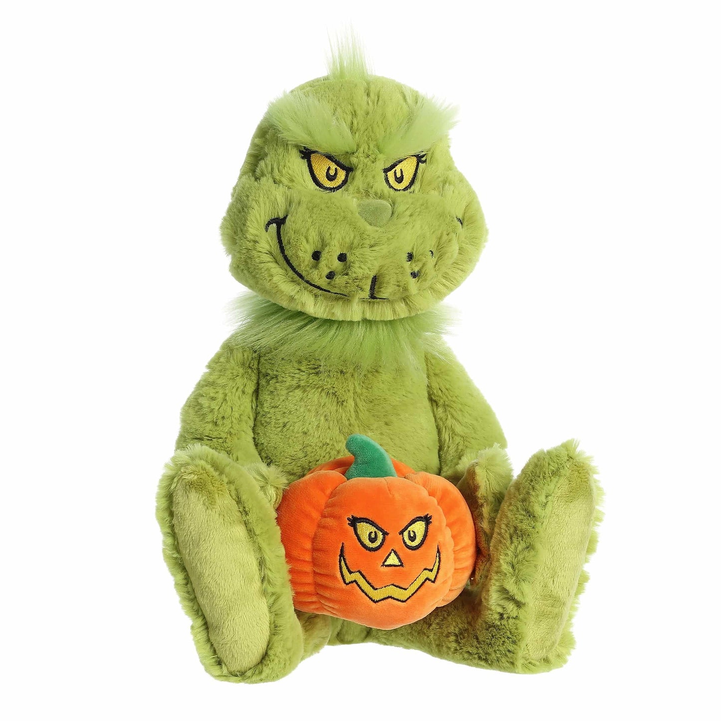 Aurora Spooky Dr. Seuss Jack-O-Lantern Grinch Stuffed Animal - Officially Licensed Plush for Imaginative Play - Perfect for Hall