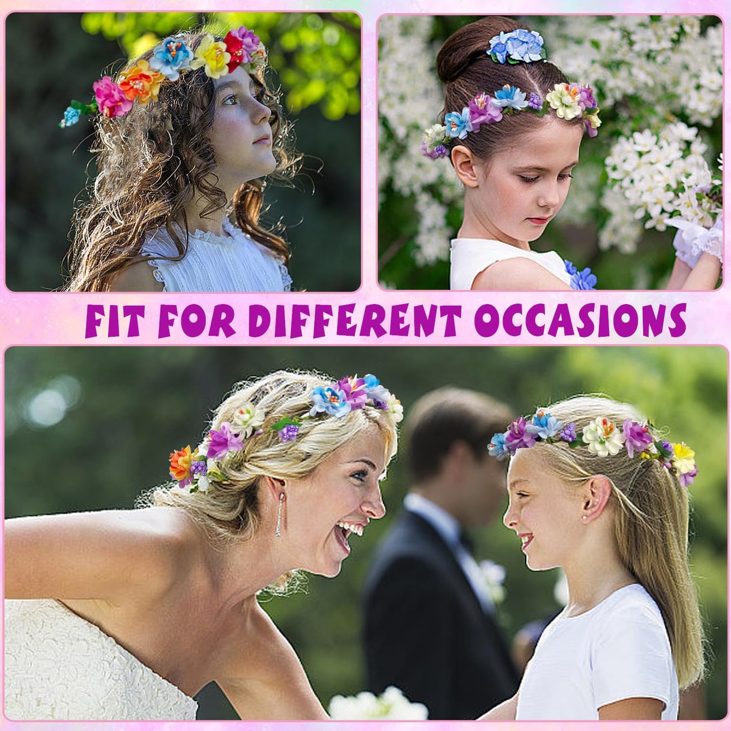 Wubomjio Make Your Own Flower Crown Crafting Kit(Mini Plum Blossom Theme)| 130+Piece Set For Endless Creativity | Gift For Creative Girls/Teen/Women