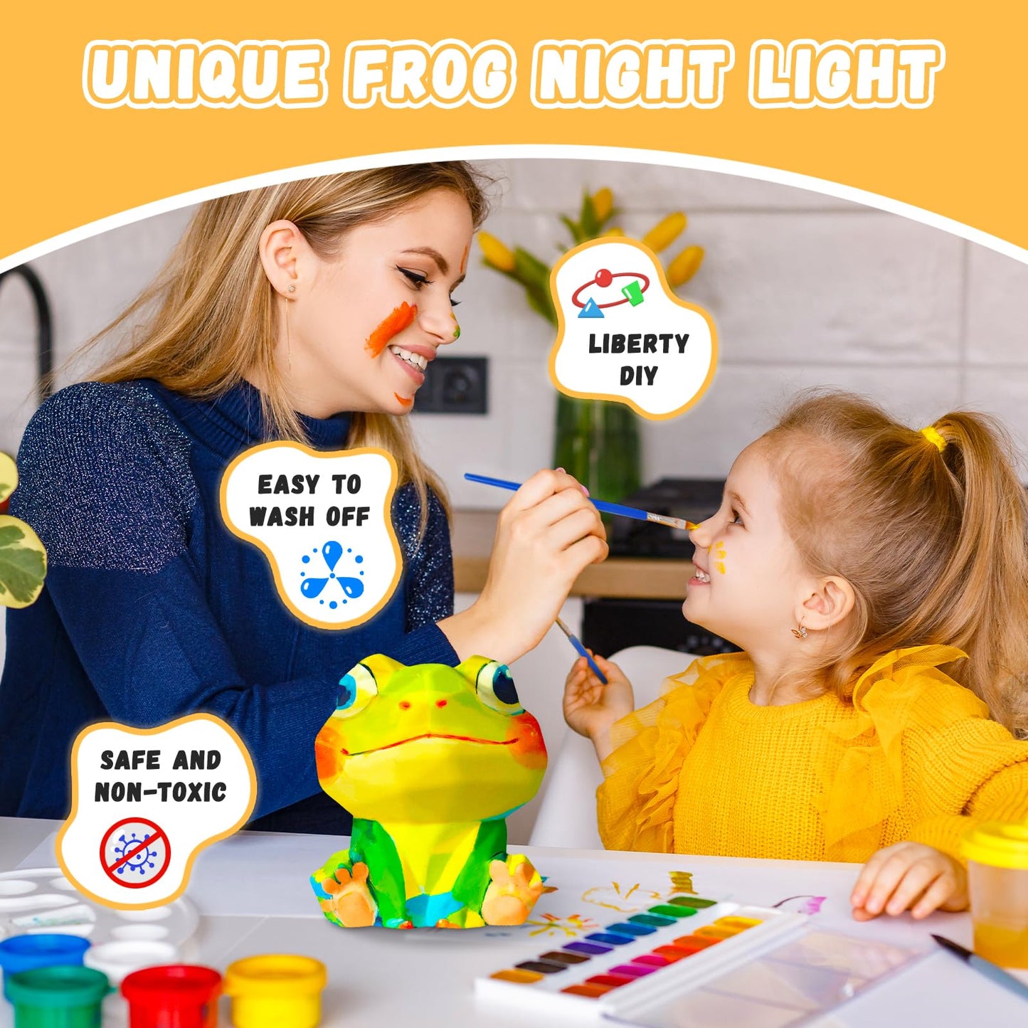 Paint Your Own Frog Lamp Kit, Art Supplies Arts and Crafts for Kids Ages 8-12, Crafts for Kids Ages 4-8, DIY Frog Night Light, C