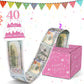 Wenmthg Happy 40Th Birthday Money Box For Cash Gift Pull - 40Th Birthday Gifts For Girls Boys - 40Th Birthday Surprise Gift Box