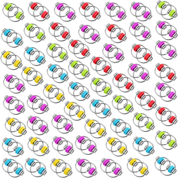 Skylety 100 Pcs Bike Fidget Chain Toy Bulk Chain Key Ring Fidget Flippy Toys for ADHD Stress Relief Finger Toys Flippy Key for A