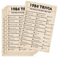 40Th Birthday Party Games, 1984 Trivia Games, Birthday Party Supplies For Adults, Fun 1984S Party Game,Pack Of 30 Cards