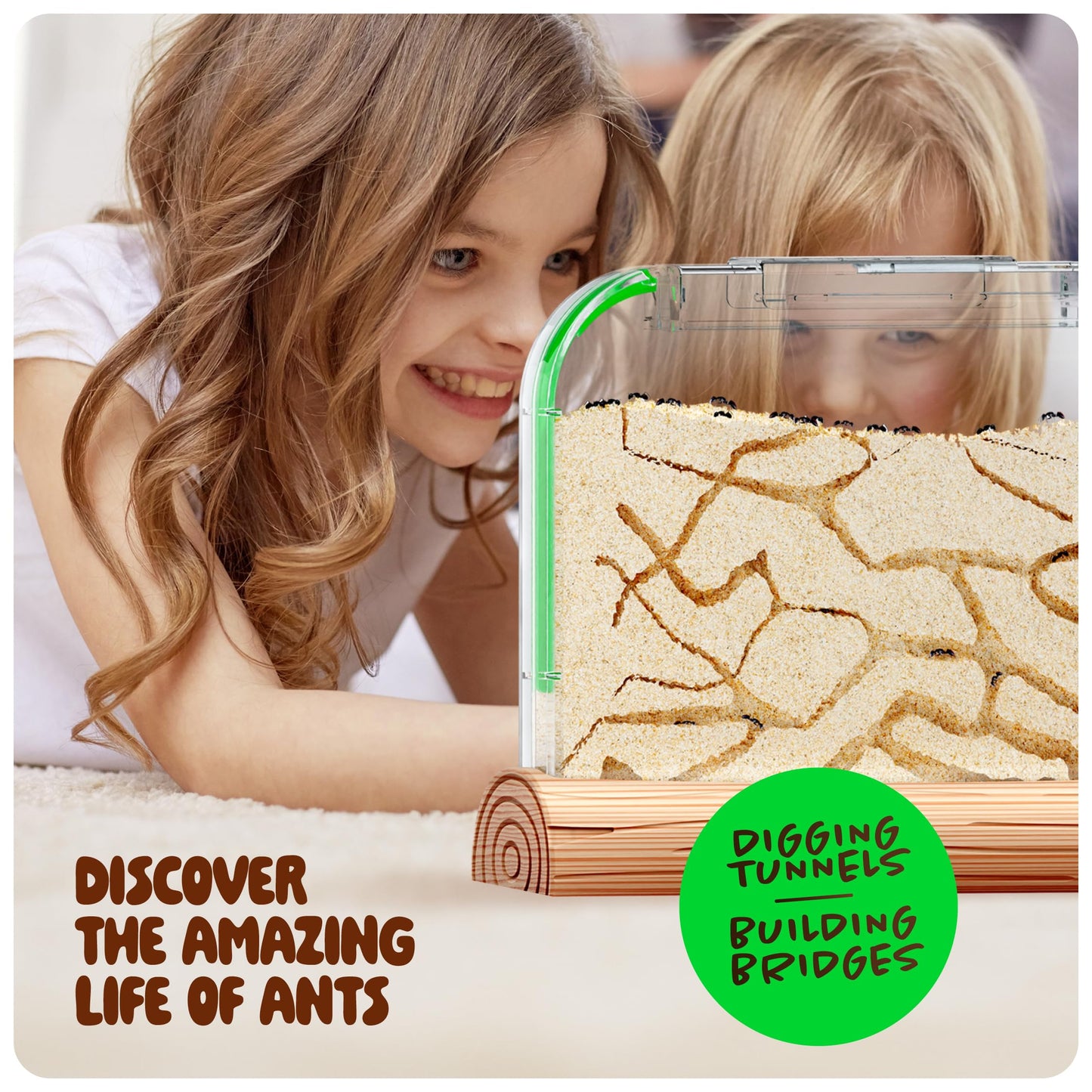 Ant Farm Kit For Kids - Farms Colony - Includes Ants Voucher - Sand Habitat Kits - Bug Terrarium House - Educational Science Gifts For Kid - Nature Learning Toys For Boys, Girls & Adults