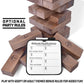 GoSports Giant Wooden Toppling Tower - Stacks Up to 5 ft - Brown Wood Stain