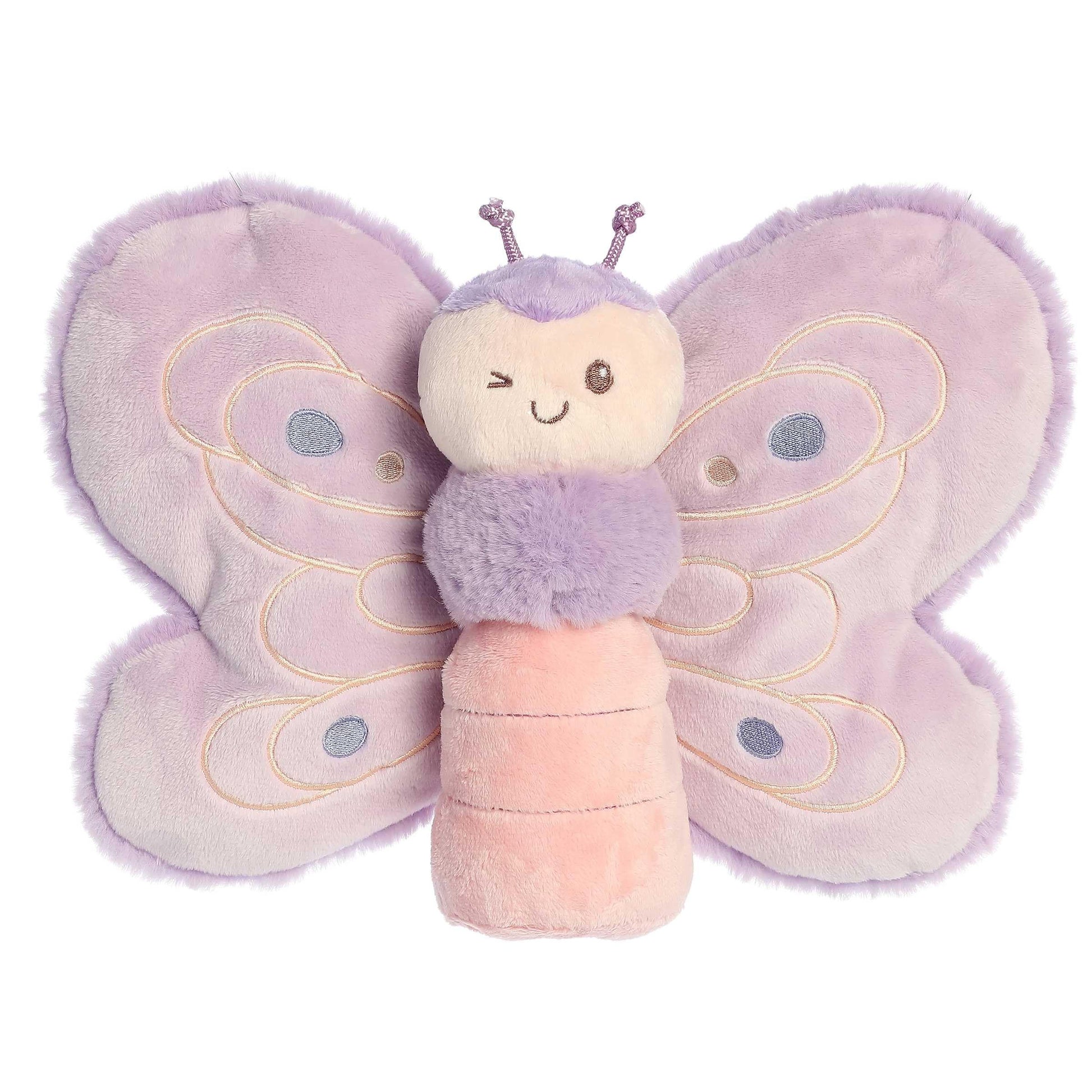 Aurora Playful Flutterflies Flutterfly Baby Stuffed Animal - Soft & Cuddly Toy - Imaginative Play - Purple 12.5 Inches